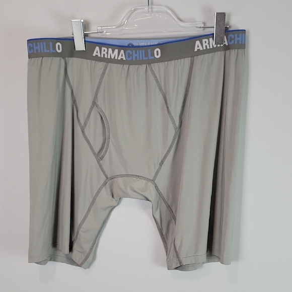 Men's Armachillo Cooling Extra Long Boxer Briefs Gray 2XL - Picture 1 of 5